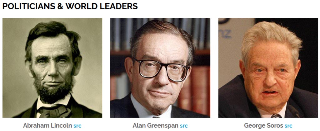 افراد سیاسی و رهبران INTP